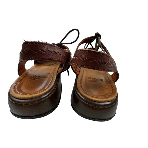 Dansko Brown Leather Elena Lace Up Gladiator Comfort Sandals Women's 41/10.5-11 - Picture 6 of 10